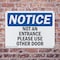 Signmission Not An Entrance Please Use Other Door OSHA Notice Sign, Plastic, 10in W x 7in L, 2PK OS-2PACK-NS-P-710-L-15148 - alternate 6